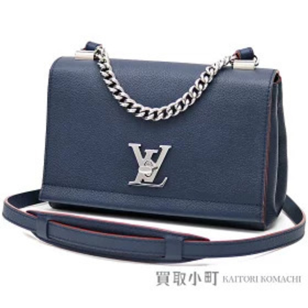 Louis Vuitton Lockme II Marine Blue Rouge Soft Calfskin Parnassa LV Twist